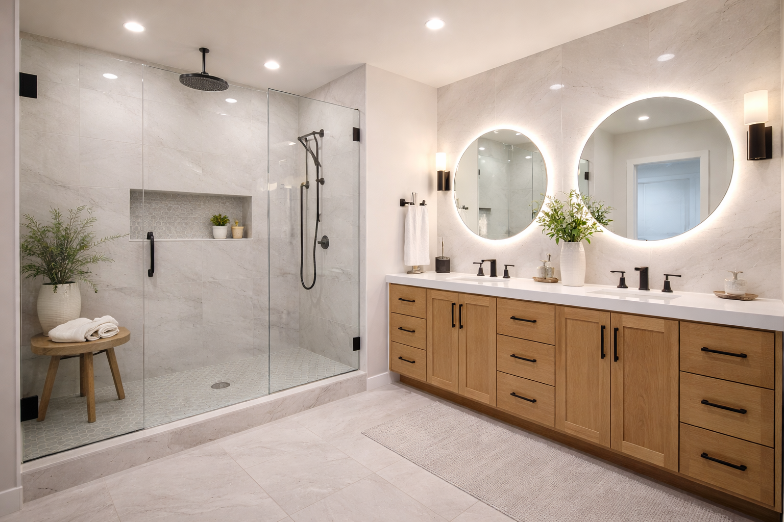 Modern bathroom with elegant details